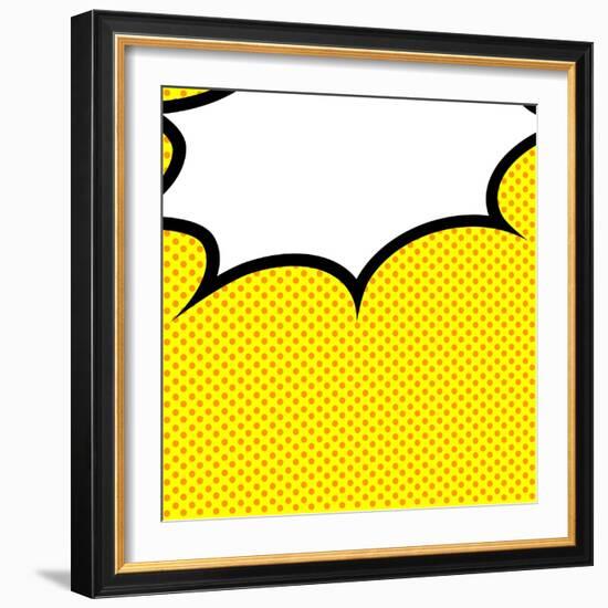 Speech Bubble Pop-Art Style-jirawatp-Framed Art Print