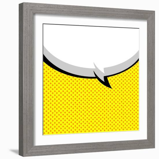 Speech Bubble Pop-Art Style-jirawatp-Framed Art Print