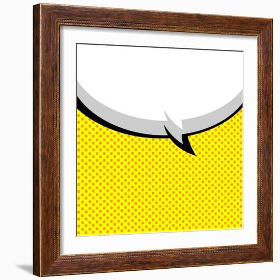 Speech Bubble Pop-Art Style-jirawatp-Framed Art Print