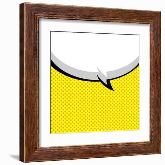 Speech Bubble Pop-Art Style-jirawatp-Framed Art Print