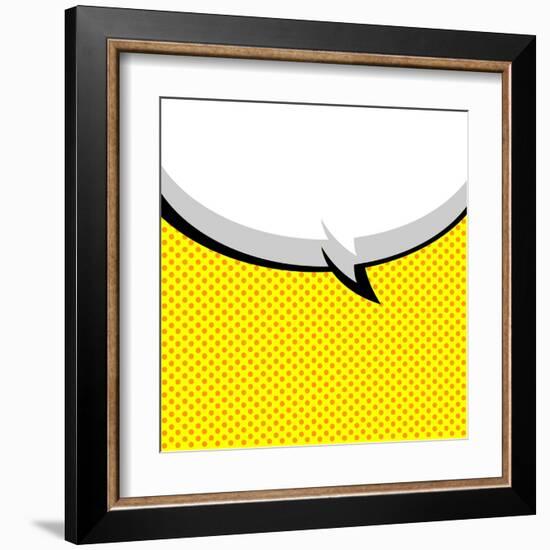 Speech Bubble Pop-Art Style-jirawatp-Framed Art Print