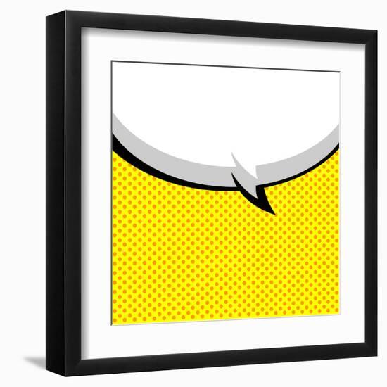 Speech Bubble Pop-Art Style-jirawatp-Framed Art Print