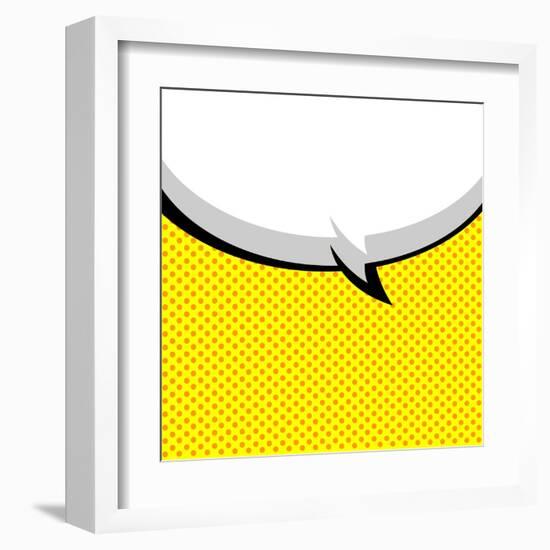 Speech Bubble Pop-Art Style-jirawatp-Framed Art Print