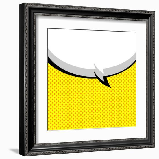 Speech Bubble Pop-Art Style-jirawatp-Framed Art Print