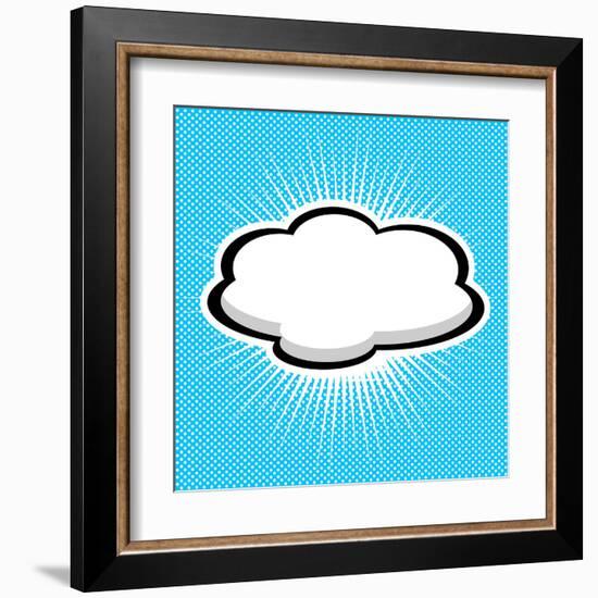 Speech Bubble Pop-Art Style-jirawatp-Framed Art Print