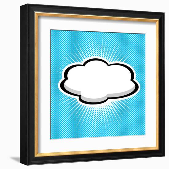 Speech Bubble Pop-Art Style-jirawatp-Framed Art Print