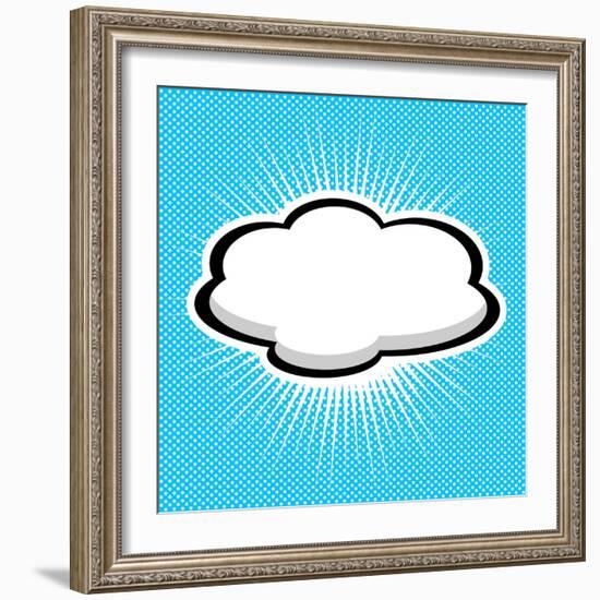 Speech Bubble Pop-Art Style-jirawatp-Framed Art Print