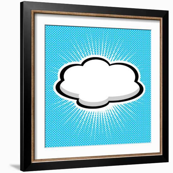 Speech Bubble Pop-Art Style-jirawatp-Framed Art Print