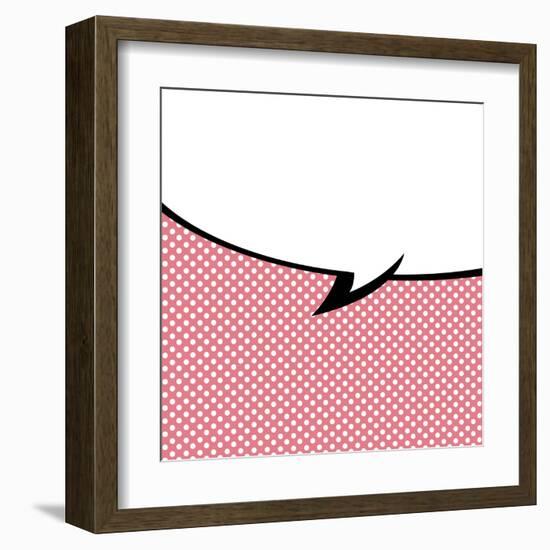 Speech Bubble Pop-Art Style-jirawatp-Framed Art Print