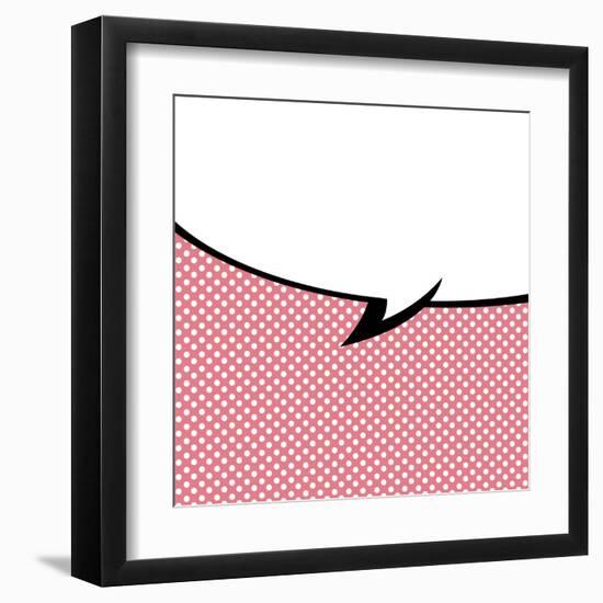 Speech Bubble Pop-Art Style-jirawatp-Framed Art Print