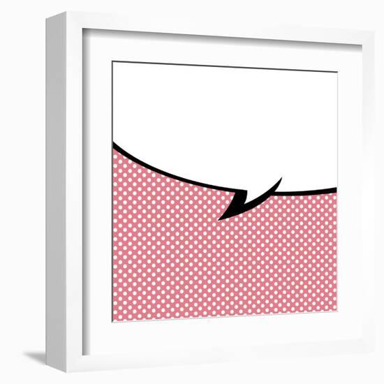 Speech Bubble Pop-Art Style-jirawatp-Framed Art Print