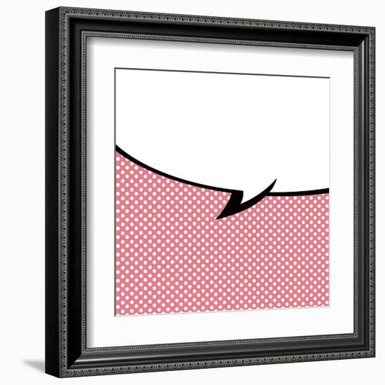 Speech Bubble Pop-Art Style-jirawatp-Framed Art Print