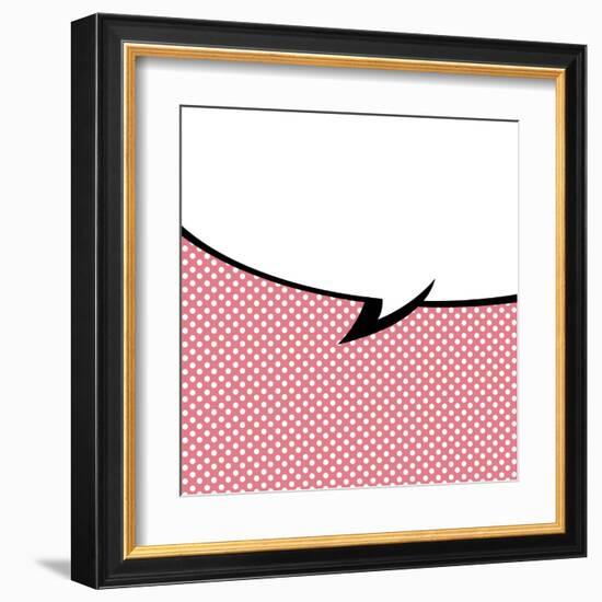 Speech Bubble Pop-Art Style-jirawatp-Framed Art Print