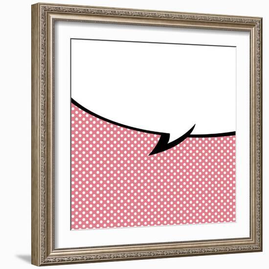 Speech Bubble Pop-Art Style-jirawatp-Framed Art Print