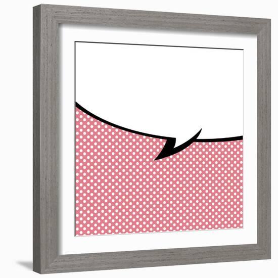 Speech Bubble Pop-Art Style-jirawatp-Framed Art Print