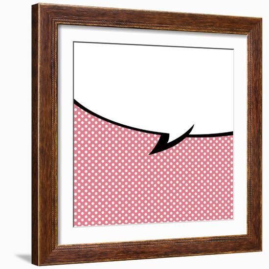 Speech Bubble Pop-Art Style-jirawatp-Framed Art Print