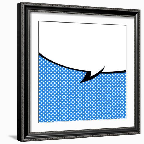 Speech Bubble Pop-Art Style-jirawatp-Framed Art Print