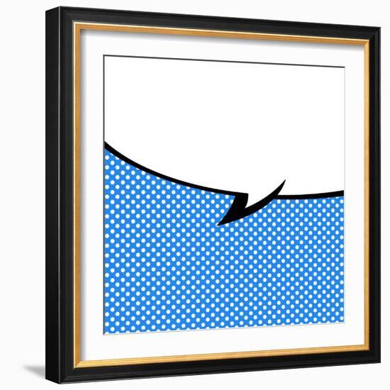 Speech Bubble Pop-Art Style-jirawatp-Framed Art Print