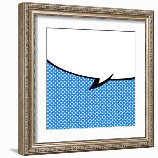 Speech Bubble Pop-Art Style-jirawatp-Framed Art Print