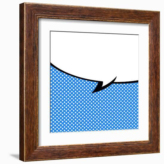 Speech Bubble Pop-Art Style-jirawatp-Framed Art Print