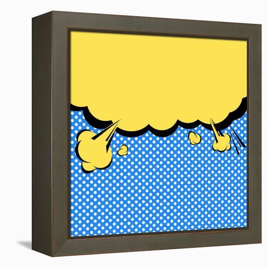 Speech Bubble Pop-Art Style-jirawatp-Framed Stretched Canvas