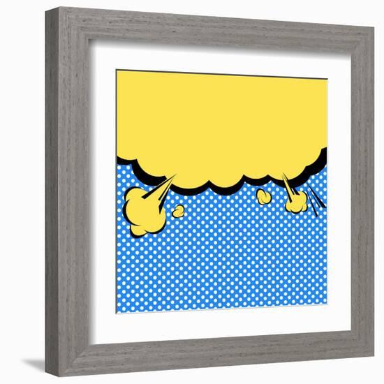 Speech Bubble Pop-Art Style-jirawatp-Framed Art Print