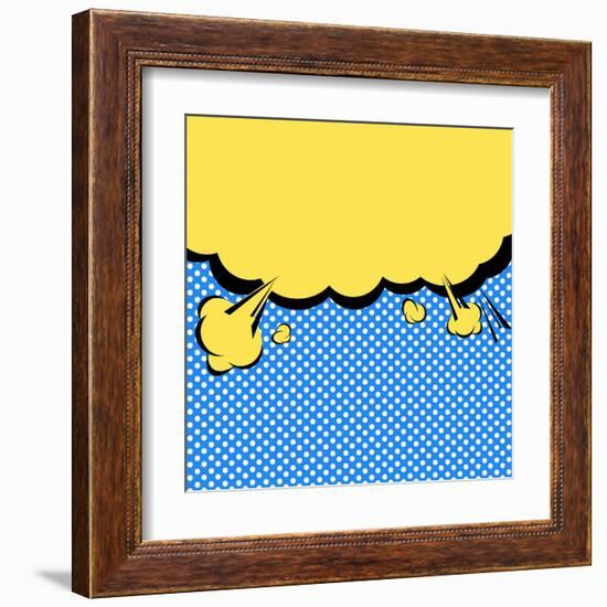 Speech Bubble Pop-Art Style-jirawatp-Framed Art Print