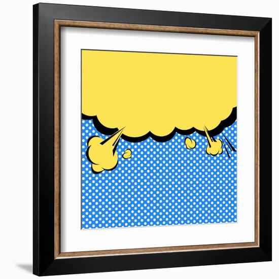 Speech Bubble Pop-Art Style-jirawatp-Framed Art Print