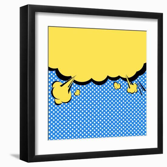 Speech Bubble Pop-Art Style-jirawatp-Framed Art Print
