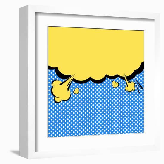 Speech Bubble Pop-Art Style-jirawatp-Framed Art Print