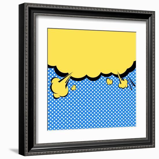 Speech Bubble Pop-Art Style-jirawatp-Framed Art Print