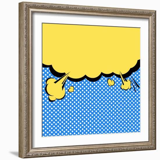 Speech Bubble Pop-Art Style-jirawatp-Framed Art Print