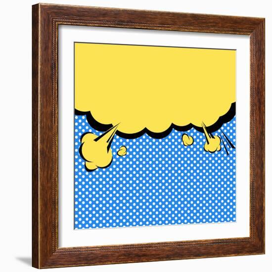 Speech Bubble Pop-Art Style-jirawatp-Framed Art Print