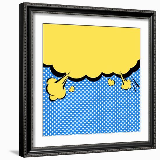 Speech Bubble Pop-Art Style-jirawatp-Framed Art Print