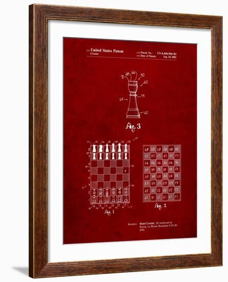 Speed Chess Game Patent-Cole Borders-Framed Art Print