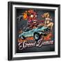 Speed Demon Flaming Hot Rod-FlyLand Designs-Framed Giclee Print