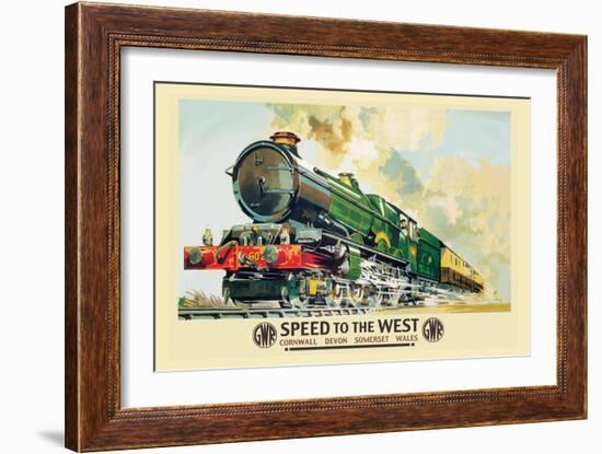 Speed to the West-null-Framed Art Print