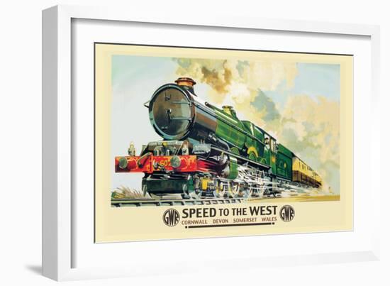 Speed to the West-null-Framed Art Print