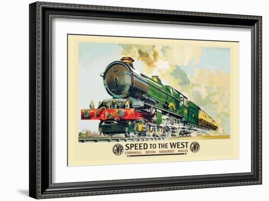 Speed to the West-null-Framed Art Print