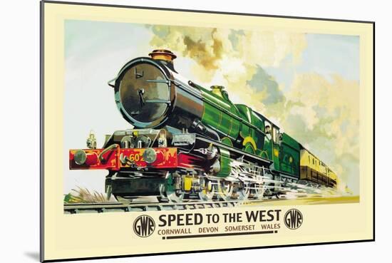 Speed to the West-null-Mounted Art Print