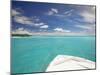 Speedboat Arriving in Tropical Beach, Maldives, Indian Ocean, Asia-Sakis Papadopoulos-Mounted Photographic Print