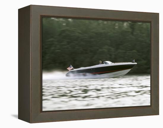Speedboat on Water-null-Framed Premier Image Canvas