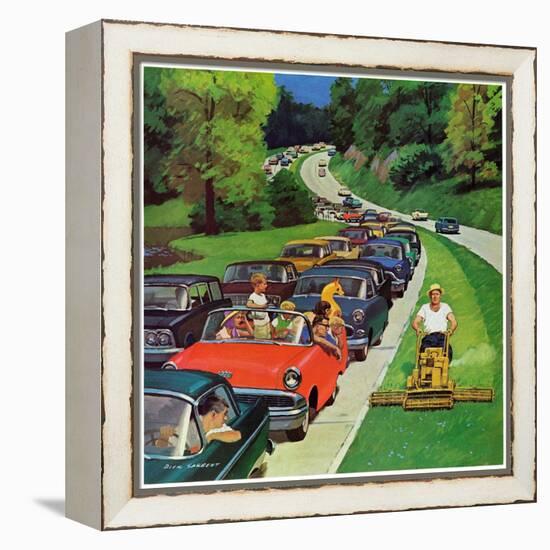 "Speeder on the Median," June 2, 1962-Richard Sargent-Framed Premier Image Canvas