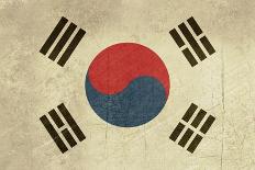 Grunge Sovereign State Flag Of Country Of South Korea In Official Colors-Speedfighter-Art Print