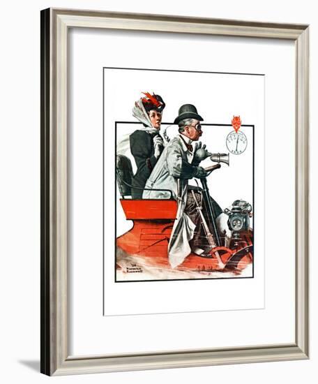 "Speeding Along", July 19,1924-Norman Rockwell-Framed Giclee Print