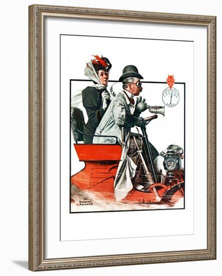 "Speeding Along", July 19,1924-Norman Rockwell-Framed Giclee Print