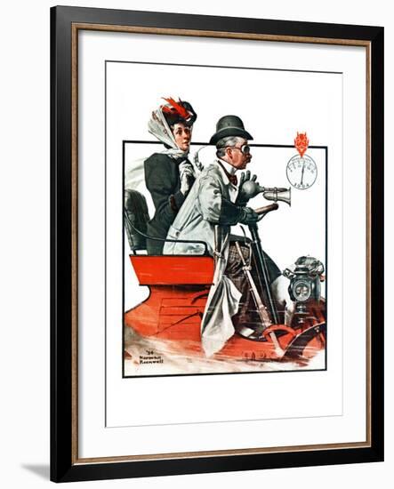 "Speeding Along", July 19,1924-Norman Rockwell-Framed Giclee Print