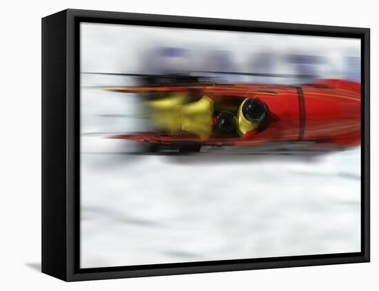 Speeding Bobsled-null-Framed Premier Image Canvas