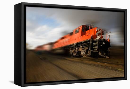 Speeding Locomotive-Steve mc-Framed Premier Image Canvas