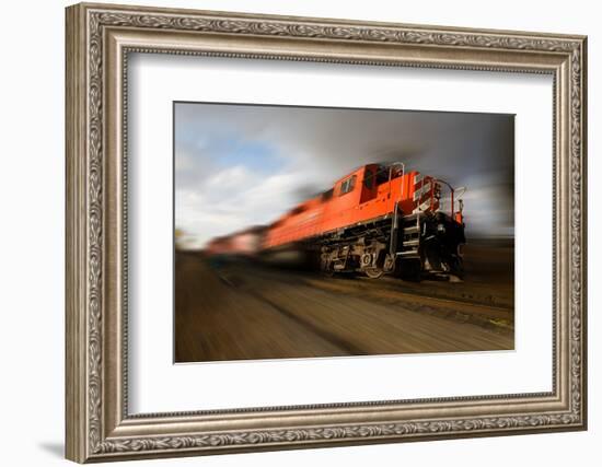 Speeding Locomotive-Steve mc-Framed Photographic Print